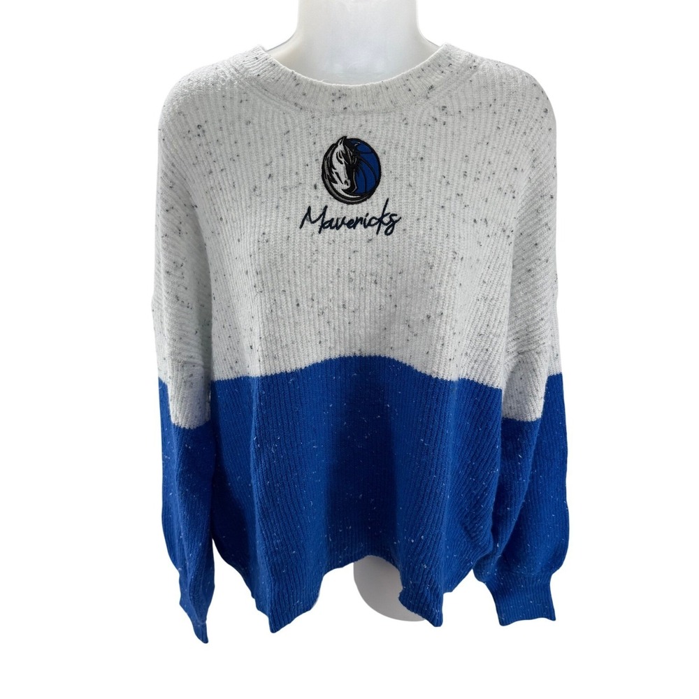 WEAR Erin Andrews Dallas Mavericks NBA‎ Colorblock Knit Sweater XL NEW